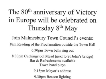 VE 80 Day 80th Anniversary - Thursday 8th May 2025